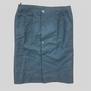 Valentino Women's Gray Wool Skirt Size 8 – Silk Lined Made in Italy Classic Fit